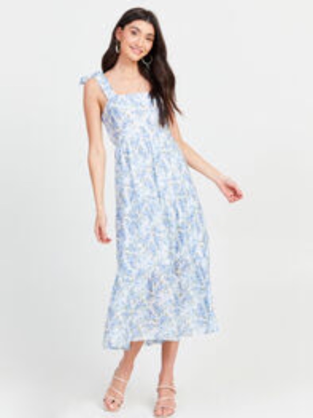 Altar'd State Eliza Dress Blue Midi Dress